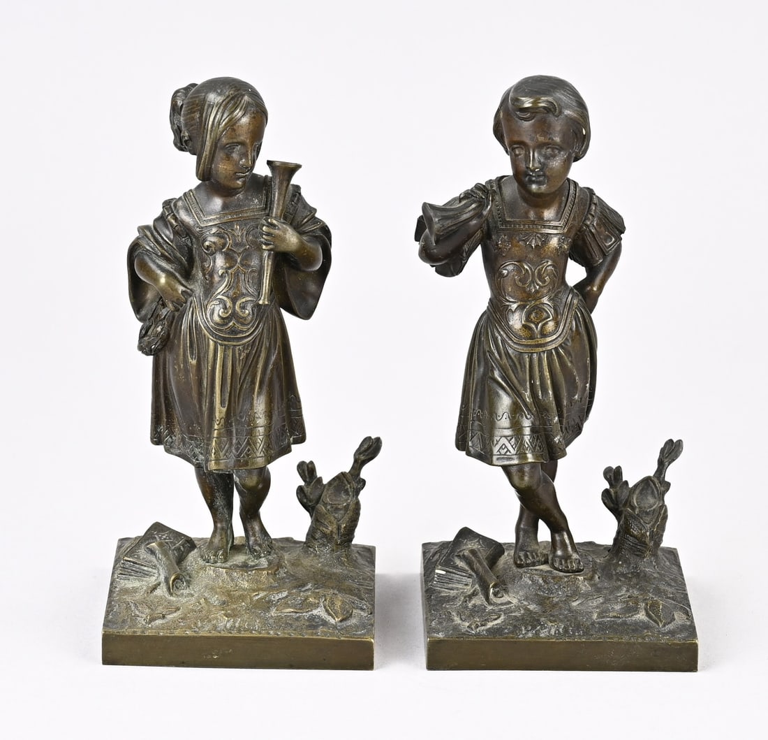 2x Bronze statue, 1900 (1 of 2)