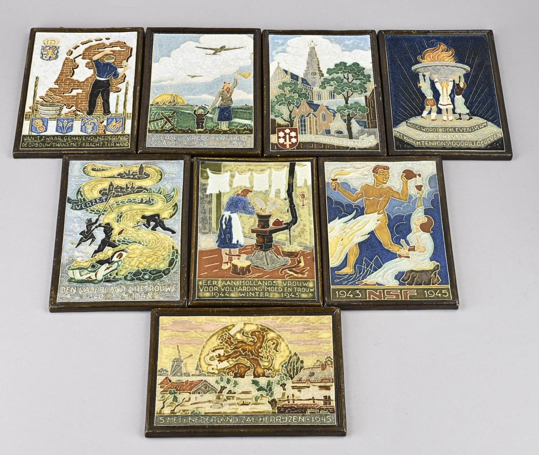 8x Porceleyne Fles tiles (cloisonné) (1 of 1)
