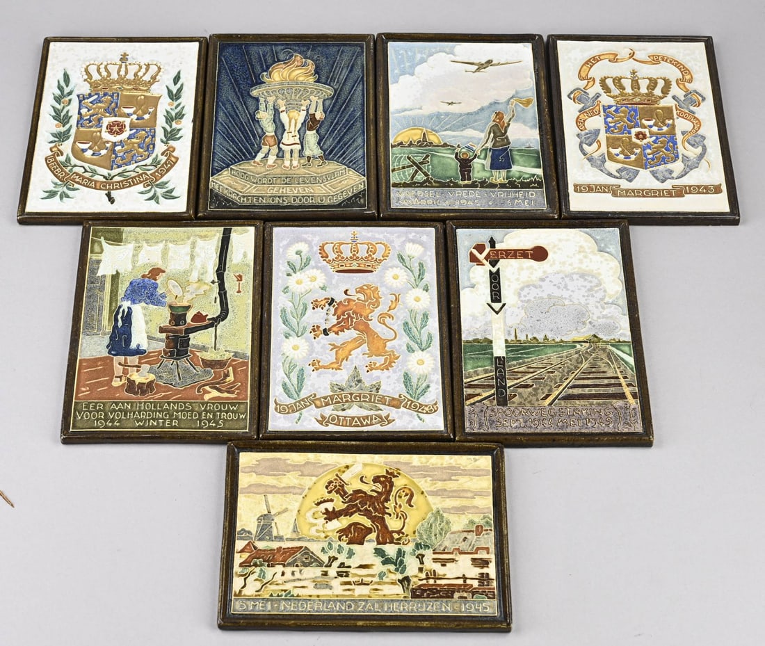 8x Porceleyne Fles tiles (cloisonné) (1 of 1)