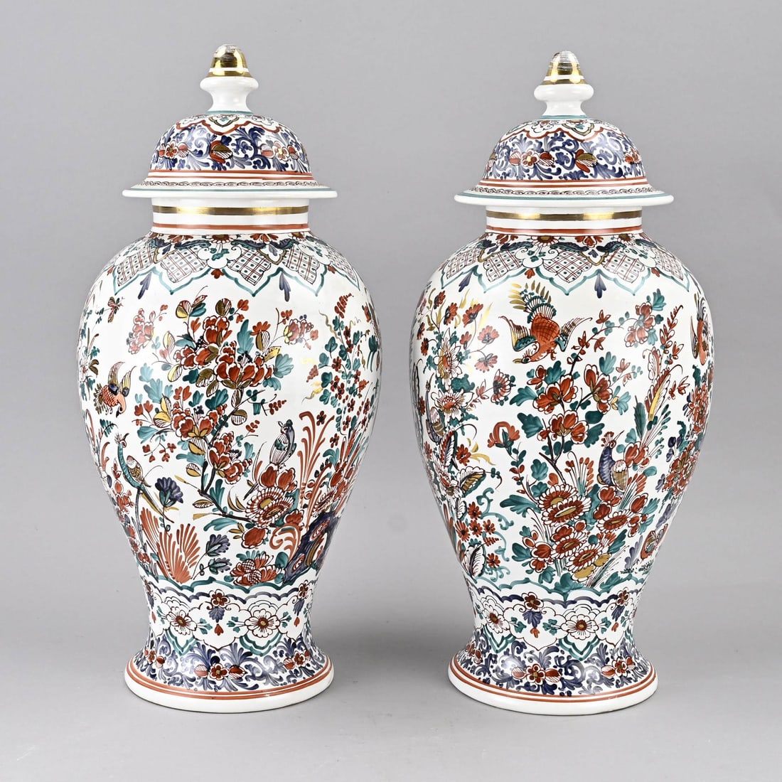 Set of lidded vases, H 48 cm. (1 of 2)