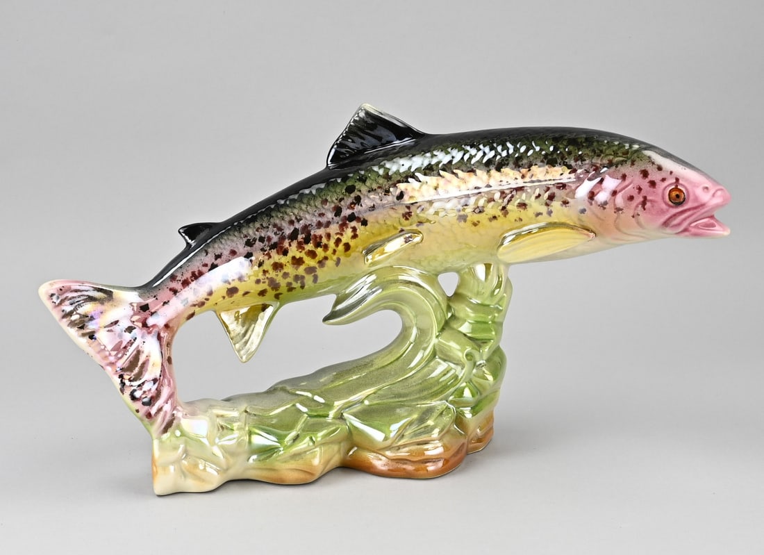 Ceramic sculpture, Rainbow trout (1 of 1)