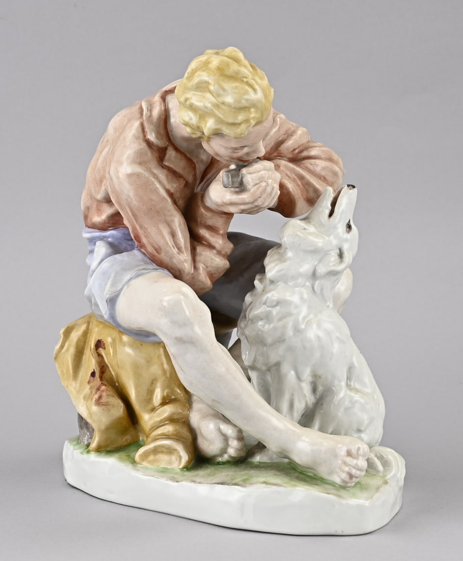 Porcelain figurine, H 25 cm (1 of 3)