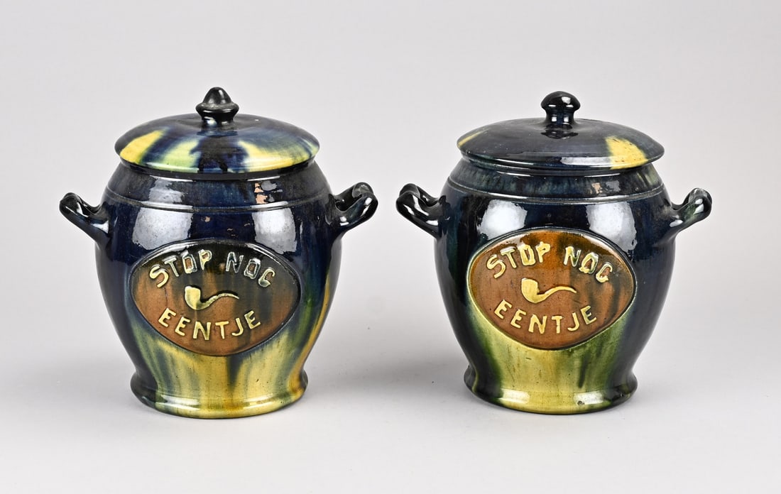 2x Belgian tobacco jar (1 of 2)