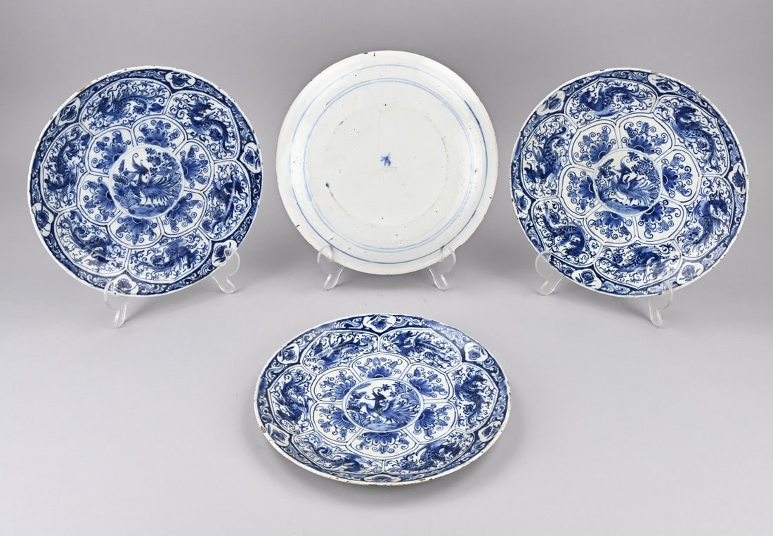 Set of four Delft plates Ø 26.6 cm. (1 of 1)