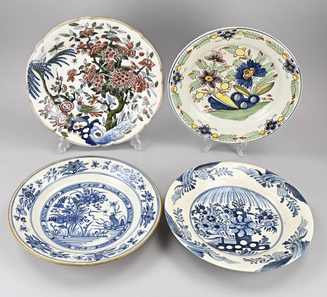 4x Large Dutch plate Ø 34 - 36 cm. (1 of 1)