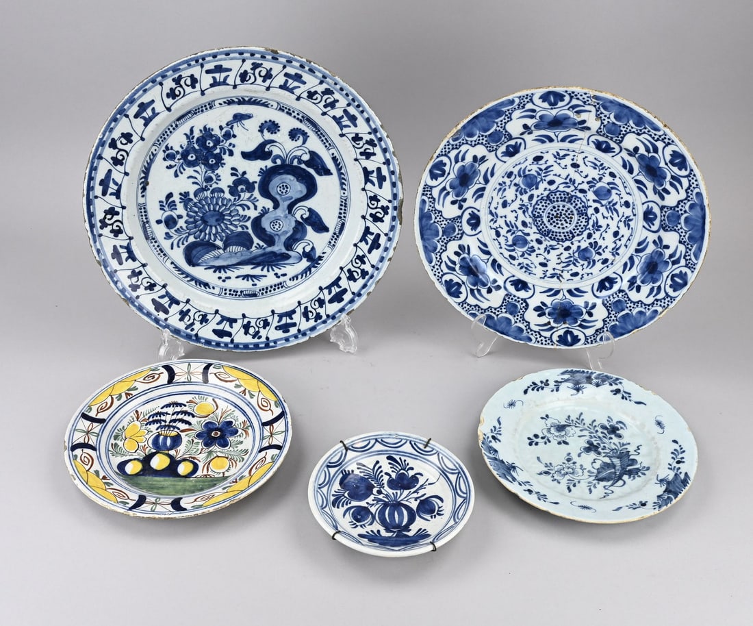 5x Delft plate Ø 16 - 34 cm. (1 of 1)