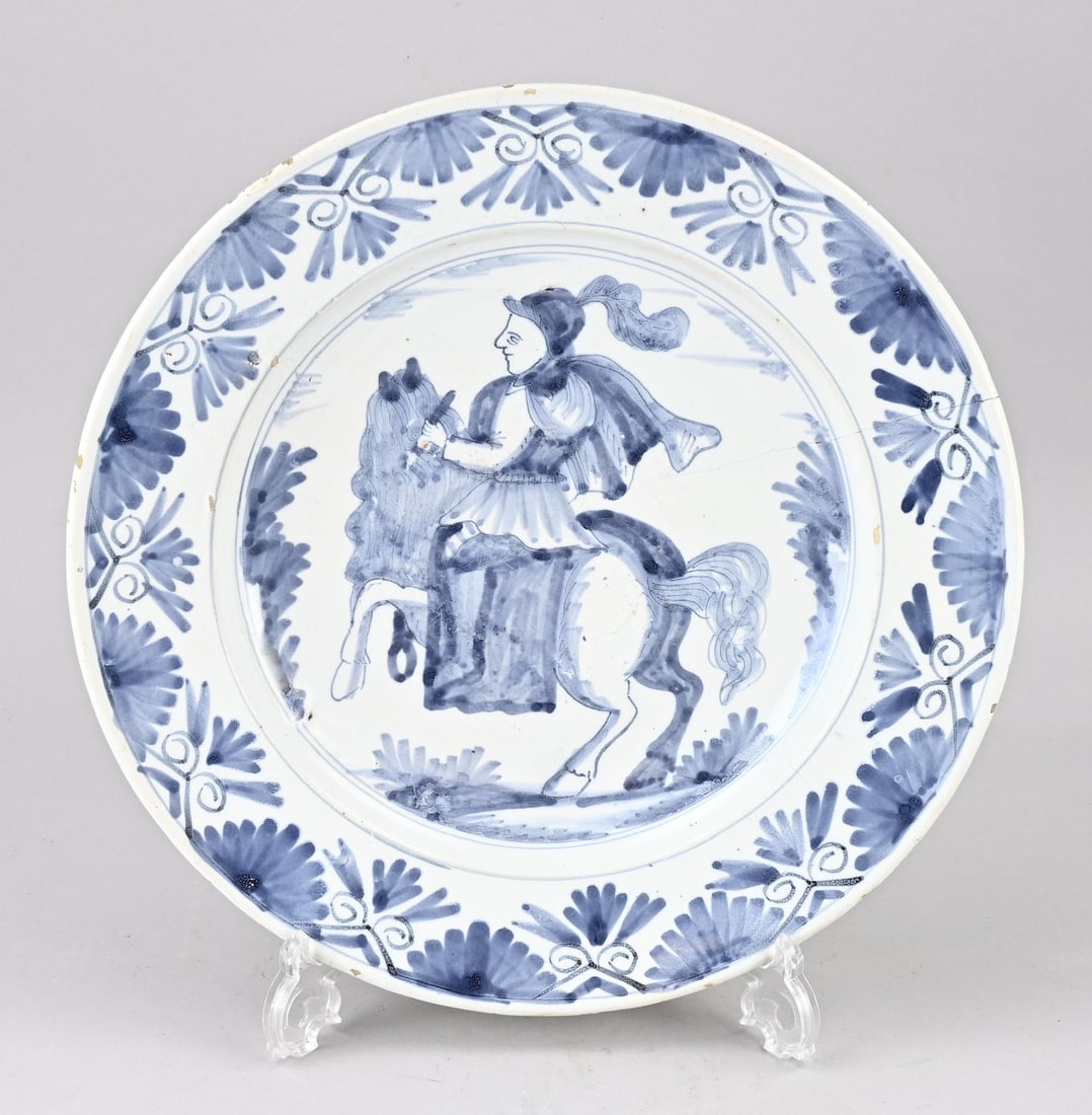 Delftware dish Ø 36.5 cm. (1 of 2)