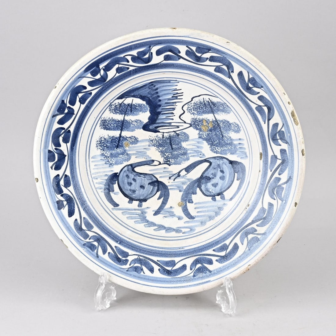 Majolica dish Ø 36 cm. (1 of 2)