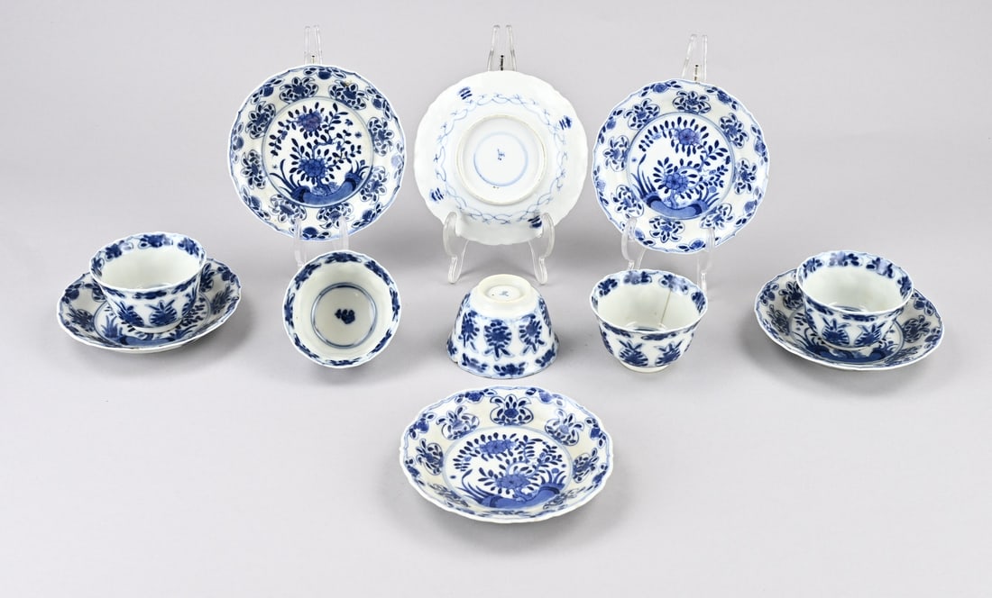 Set of Kangxi cups & saucers (1 of 1)