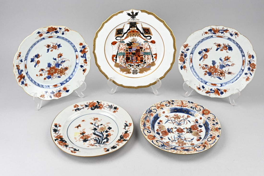 5x Chinese plate Ø 22 - 25 cm. (1 of 1)