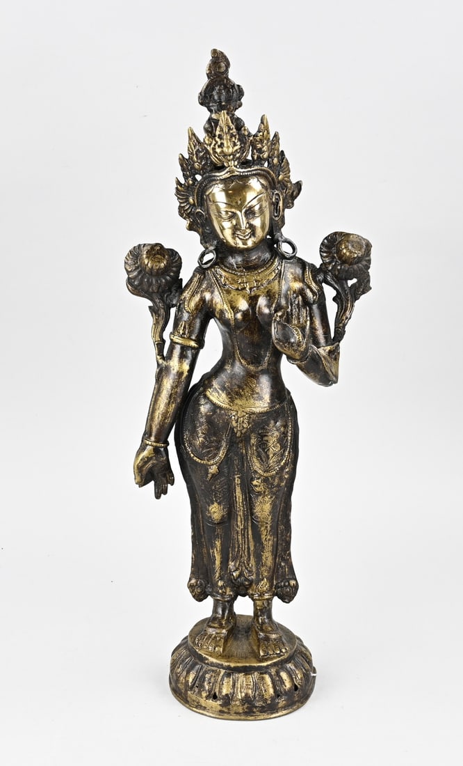 Chinese bronze Buddha, H 57 cm. (1 of 3)
