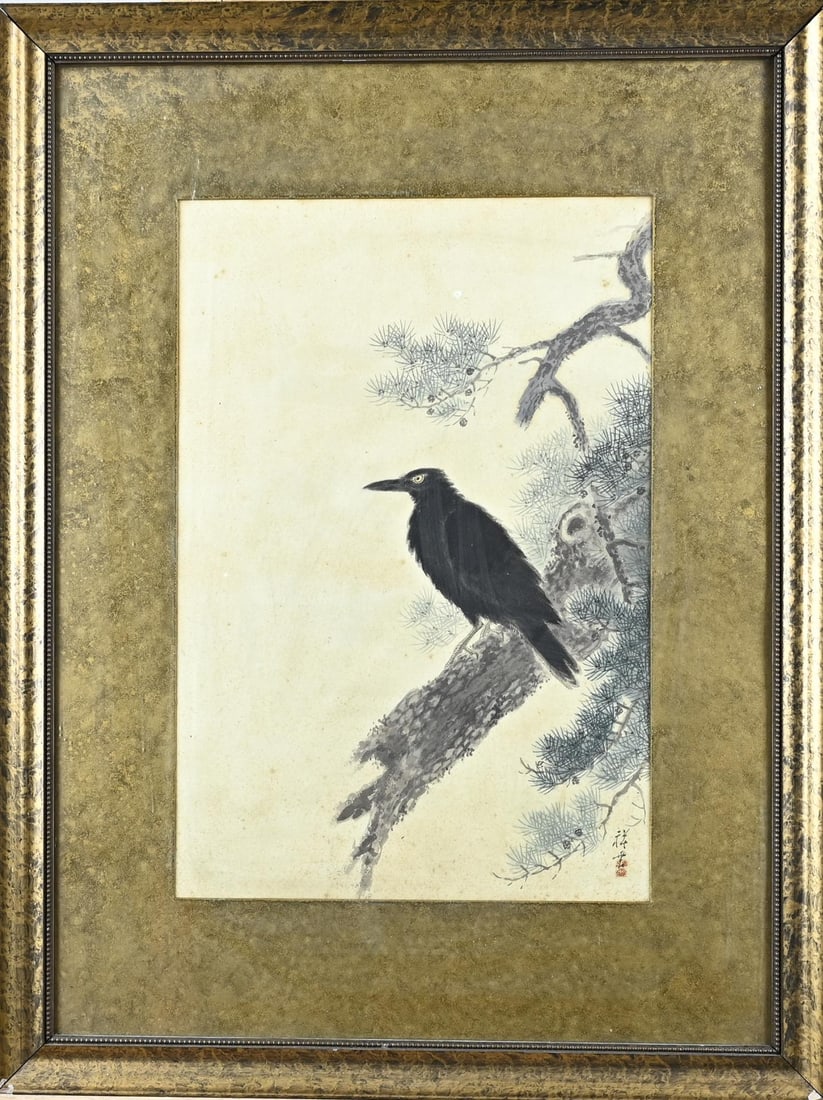 Chinese or Japanese painting, Crow (1 of 1)