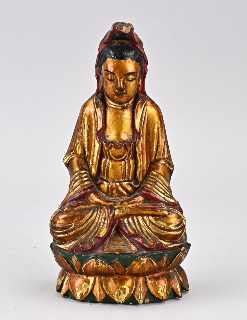 Chinese quan yin + reliquary holder (1 of 2)