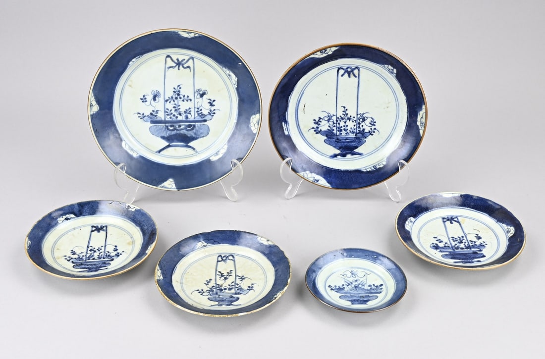 6x Chinese plate Ø 11.5 - 21.5 cm. (1 of 1)