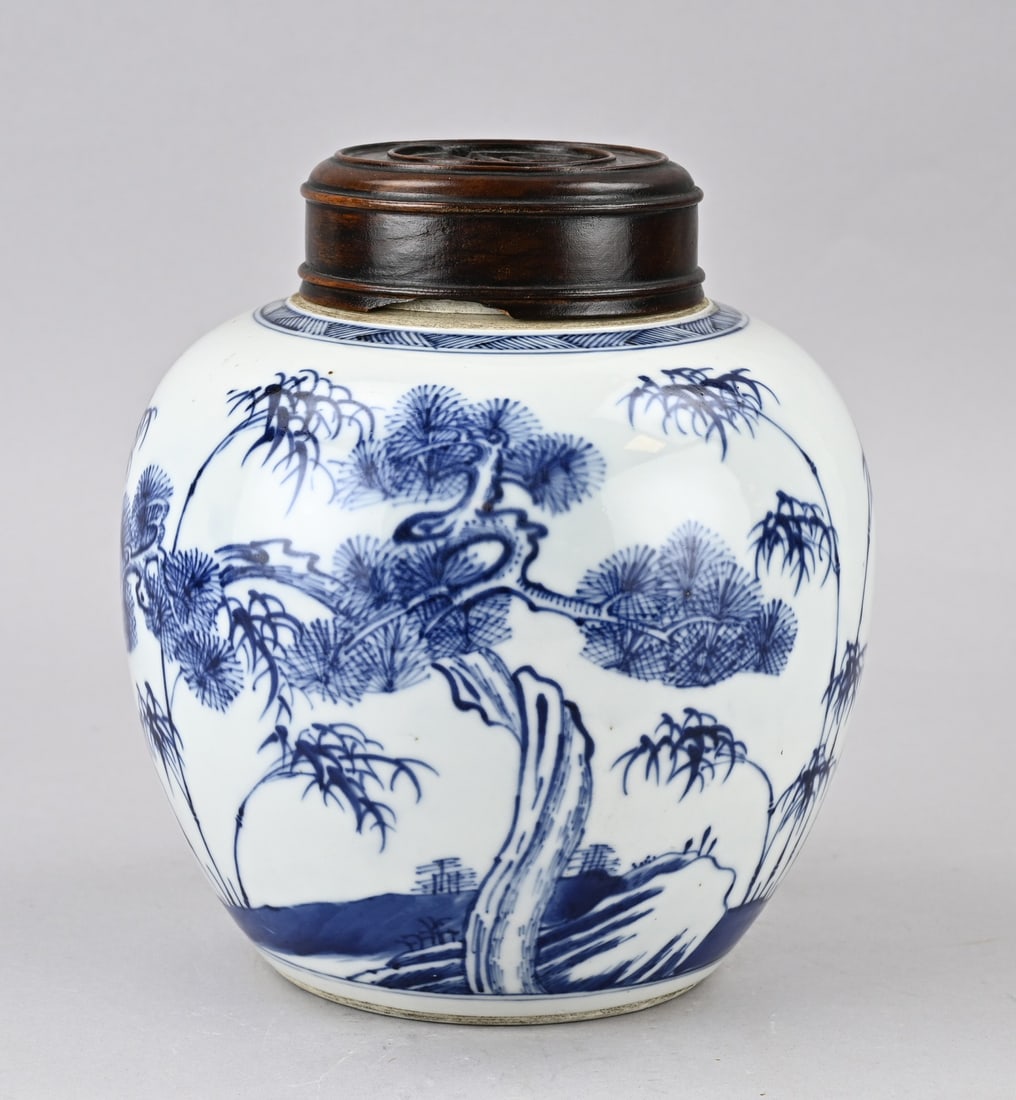 Chinese ginger jar Ø 18 cm. (1 of 2)