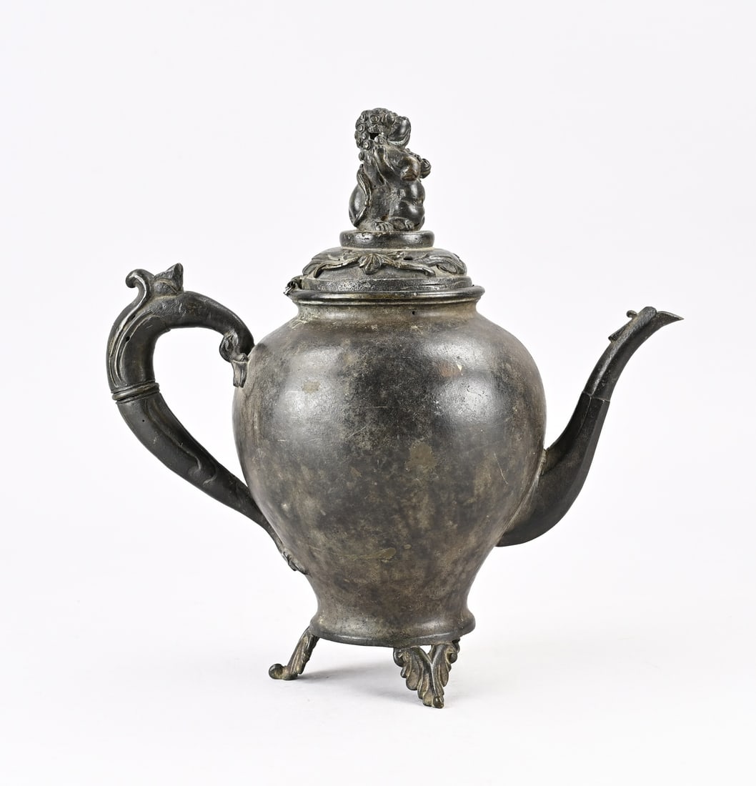 Bronze pitcher, H 27 cm. (1 of 2)