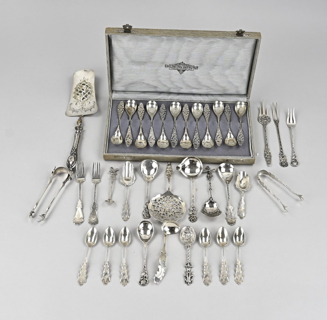 Large lot of silver cutlery ( Bloem) (1 of 1)