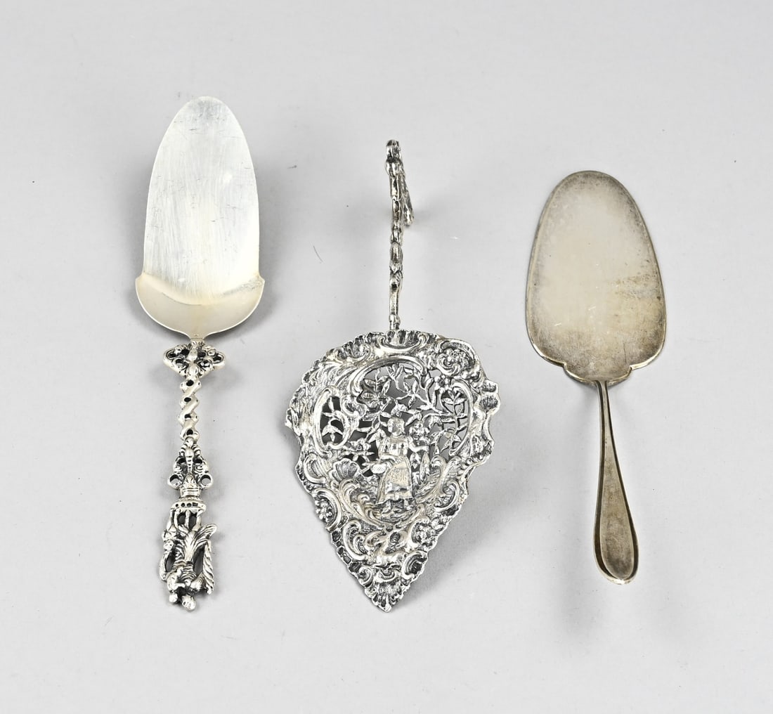 3 Silver cake servers (1 of 1)