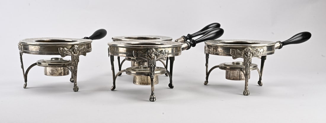 4 Silver chafing dishes - 2