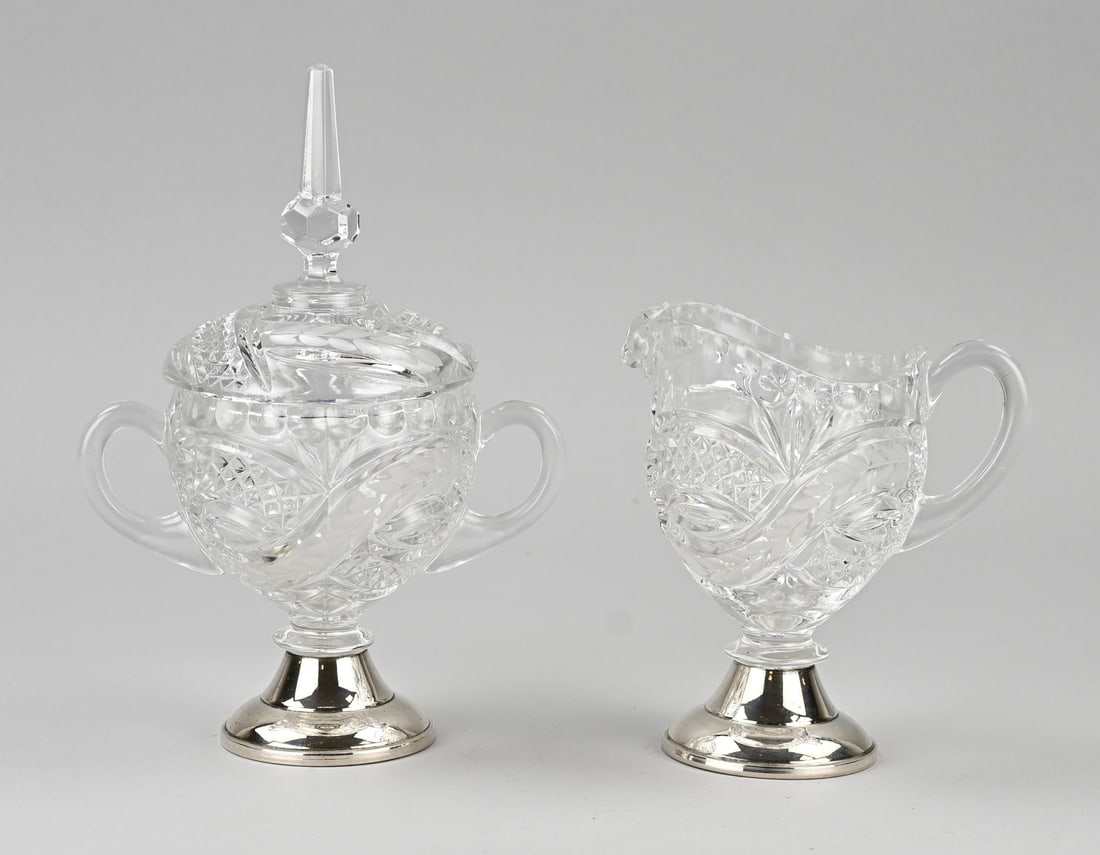 Cream set with silver base (1 of 1)