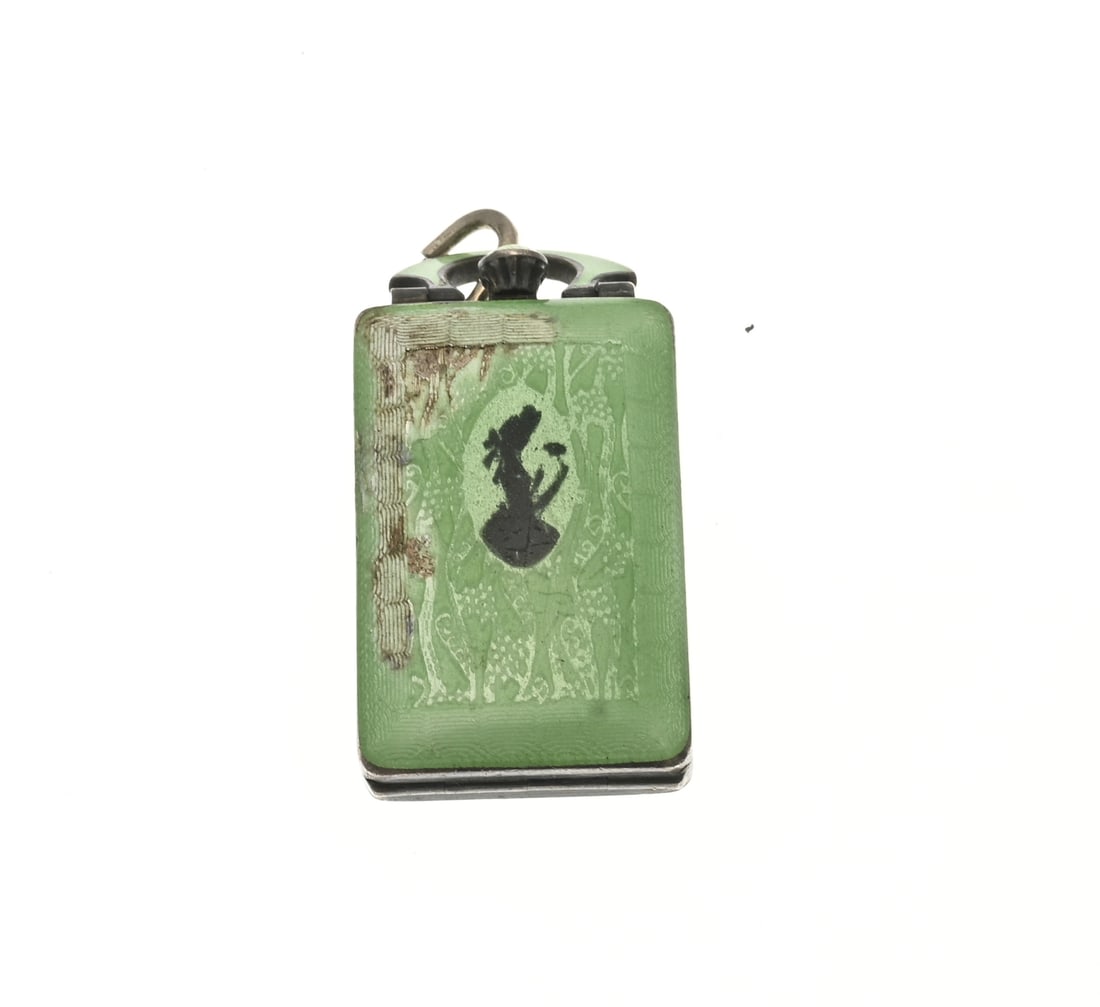 Enamel pendant clock - 2