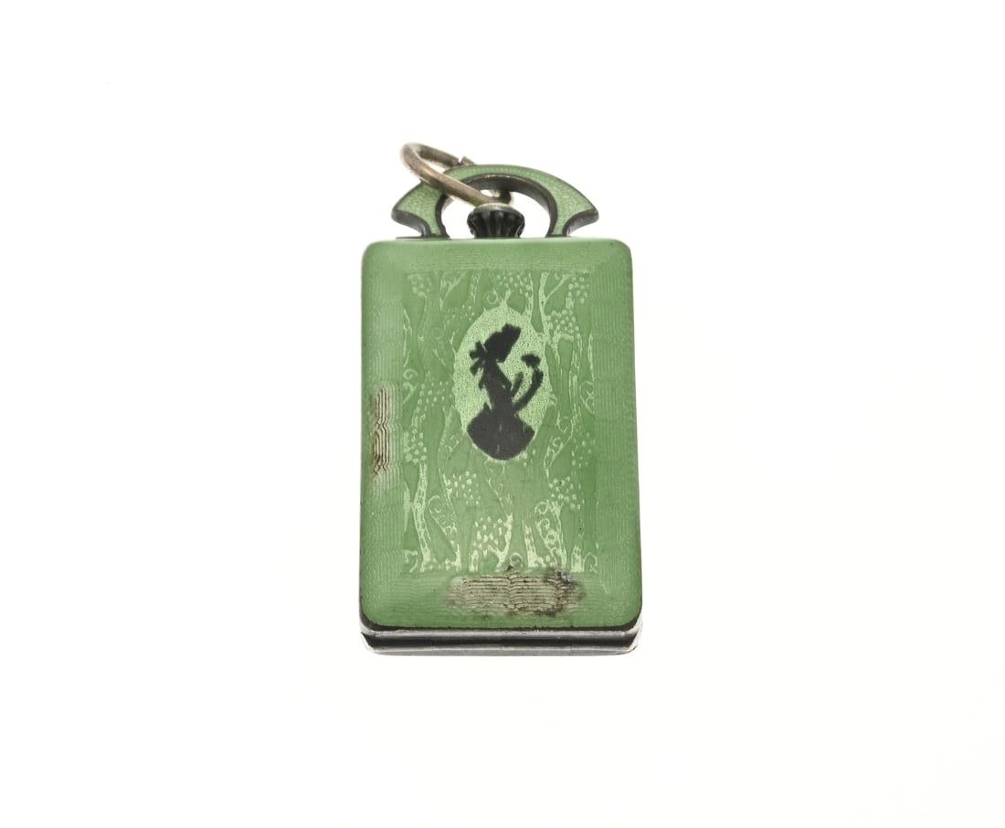 Enamel pendant clock - 3