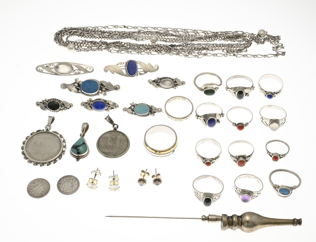 Lot of various silver jewelry (1 of 1)