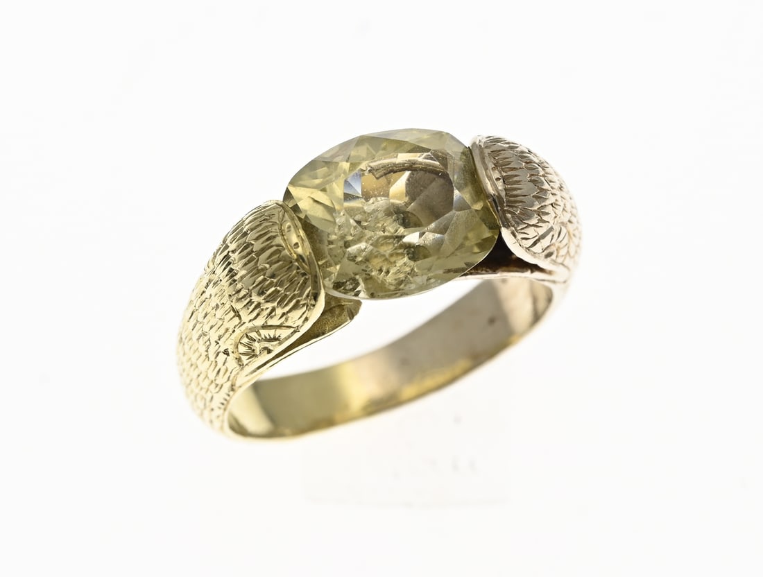 Gold ring with citrine - 2