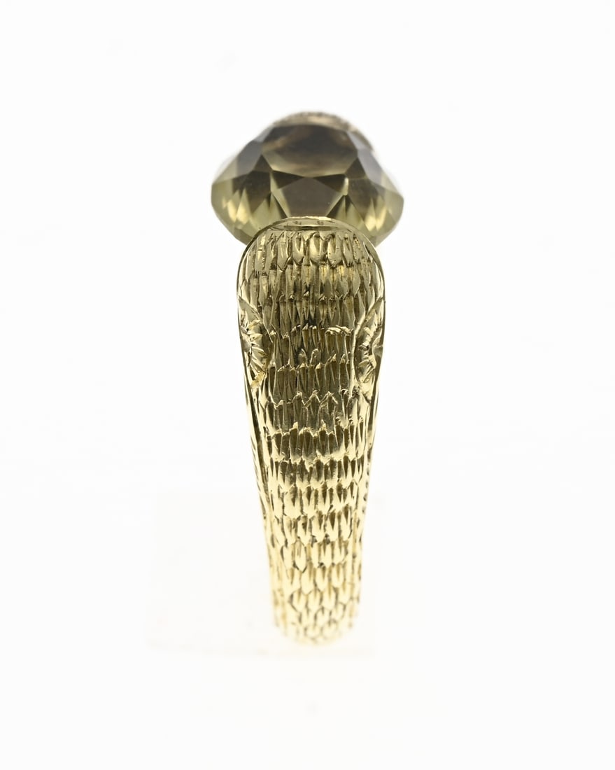 Gold ring with citrine - 3