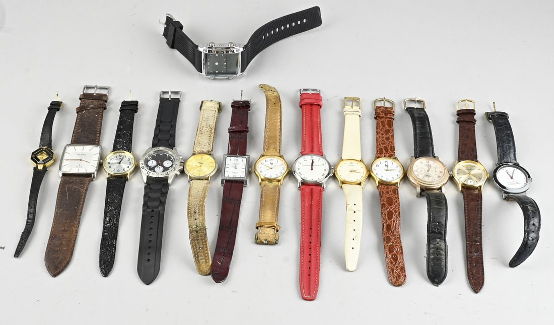 Lot of watches: Lot with various watches including Seiko, Theorema automatic, Palerma, Dimpax.