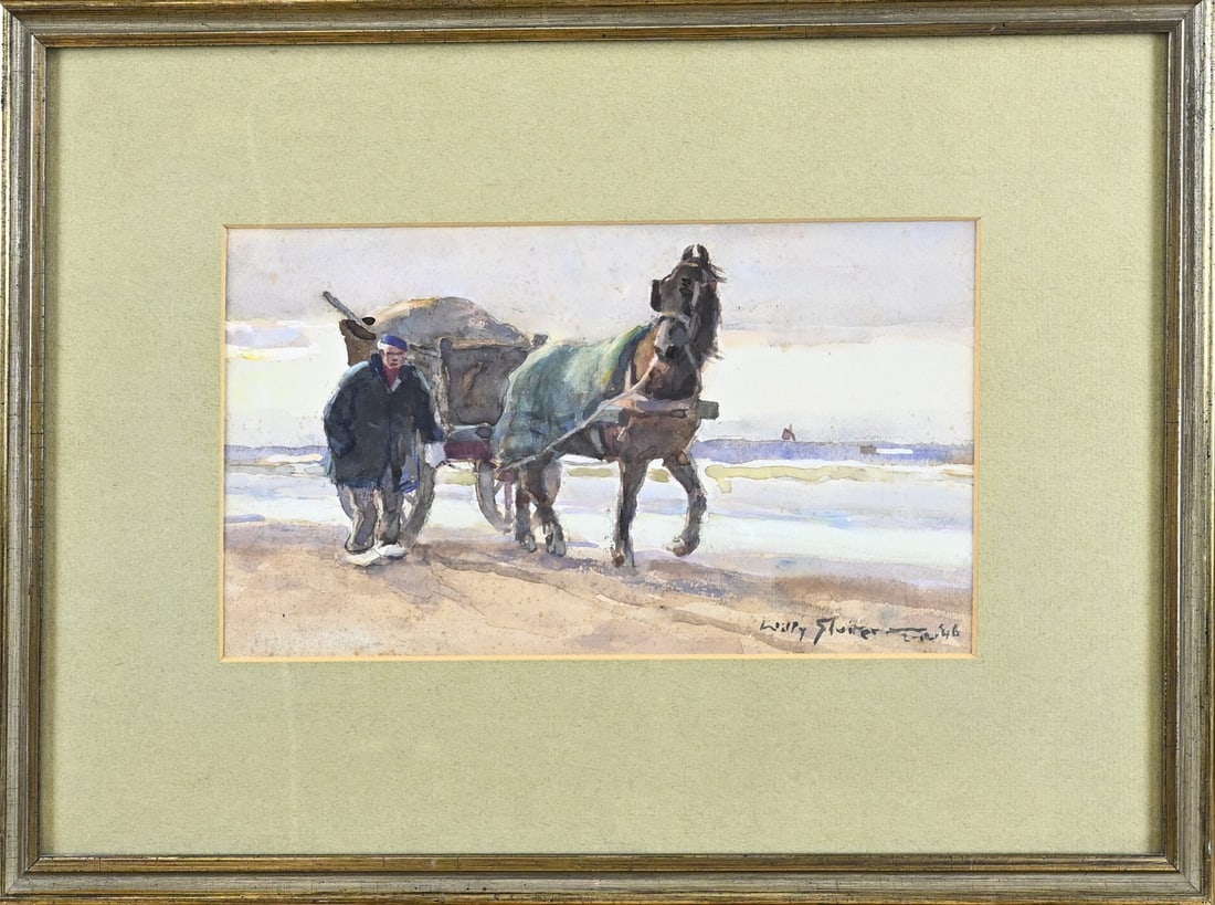 Willy Sluiter, Beachcomber with horse cart (1 of 1)