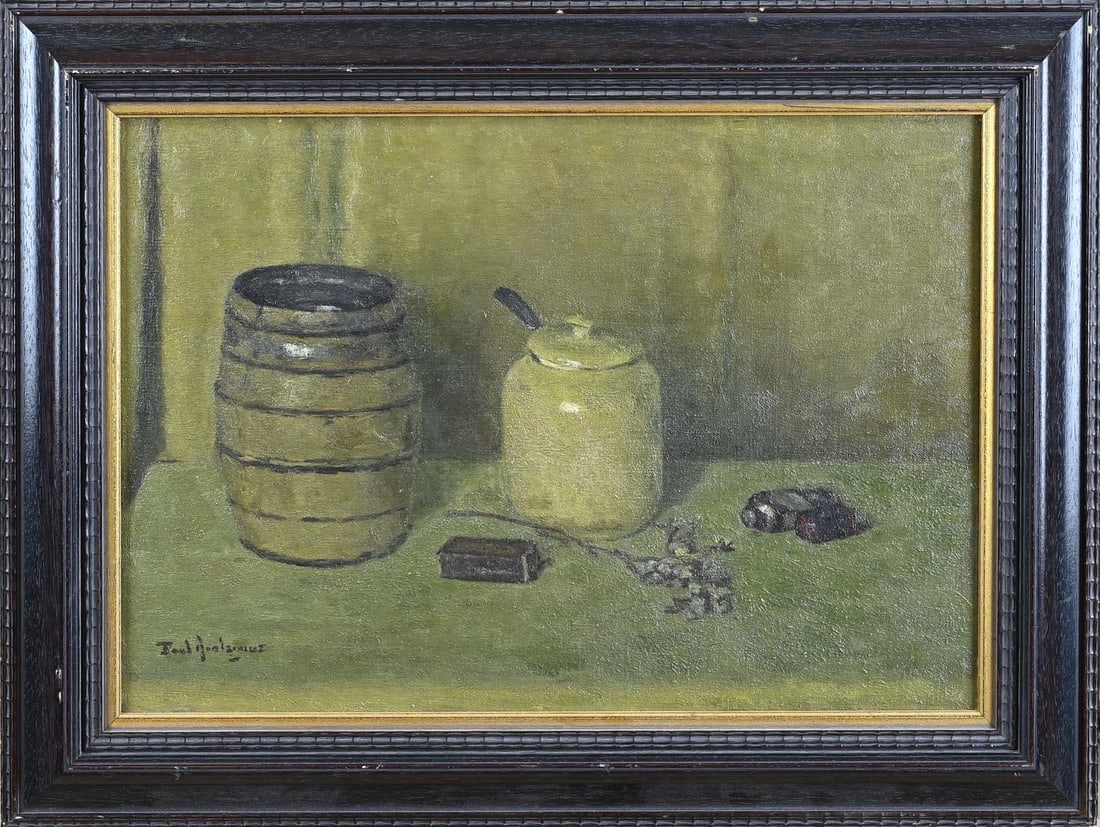 Paul Arntzenius, Still Life: Paul Arntzenius. 1883 - 1965. Still life with earthenware. Oil on canvas. Dimensions: H 37 x W 50 cm. In good condition.