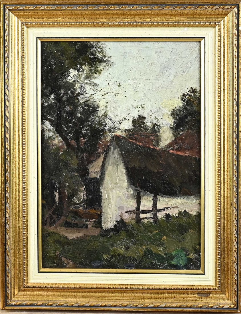 Unsigned, (Verso Amédée Degreef, ): Painting. Unsigned. Verso Amédée Degreef. Circa 1900. With anecdote. Oil on canvas. Dimensions: H 40 x W 28.5 cm. In good condition.