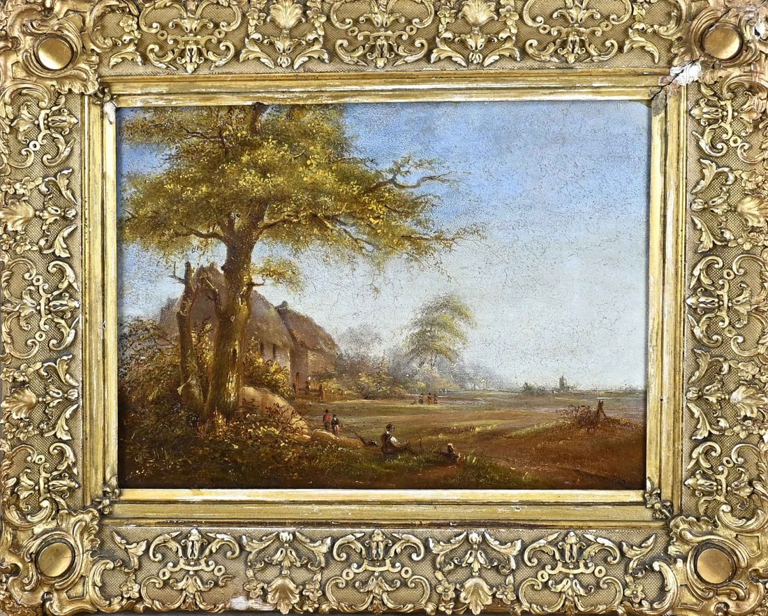 Painting, Landscape with farm (1 of 1)