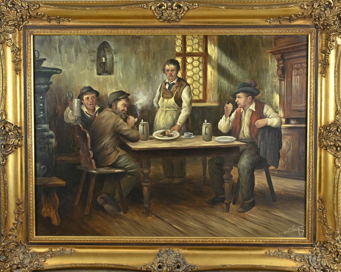 Painting, Inn with figures (1 of 1)