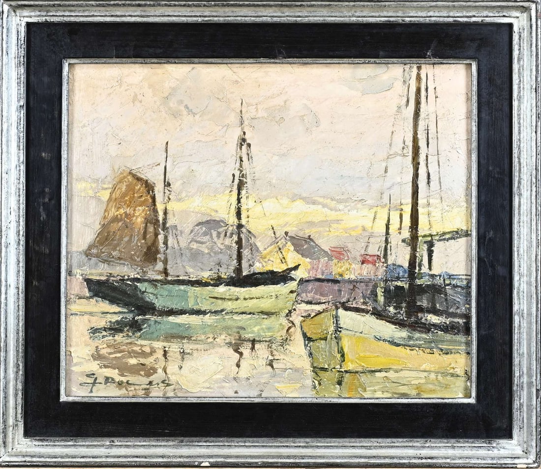 G. Roemers/Gerhard Cohn, Sailboats in harbor (1 of 1)