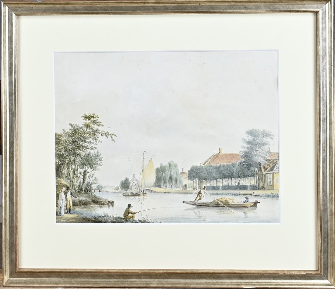 Painting, Dutch river landscape (1 of 1)