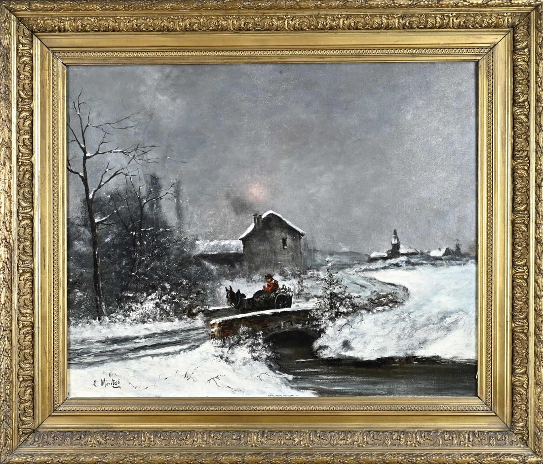 L. Monteé, Winter Landscape with Carriage (1 of 1)