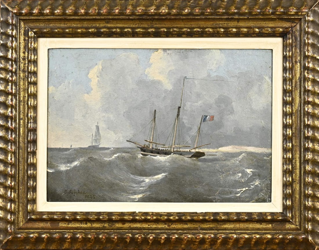 Joseph Sipkes, Schooner along coastline (1 of 1)