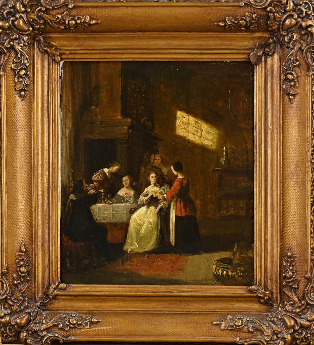 Painting, Interior with figures (1 of 1)