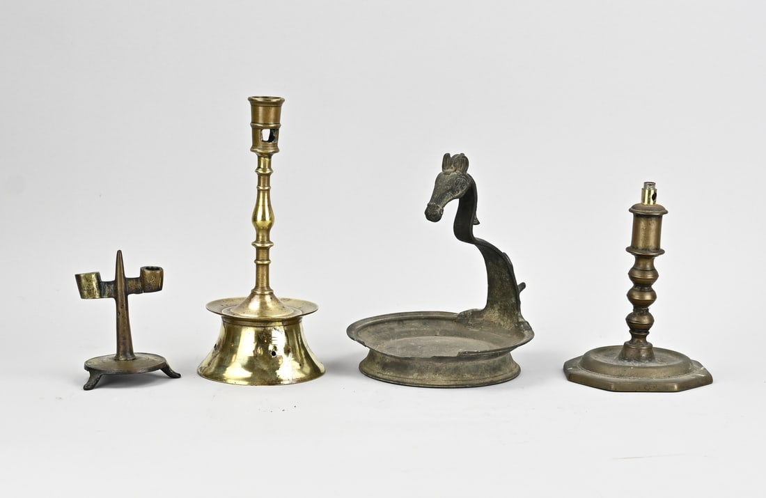 4x Antique candlestick (1 of 1)