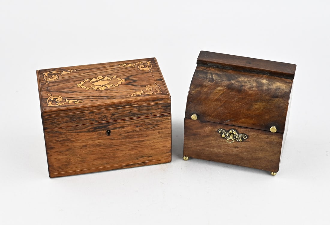 2x Antique tea box (1 of 2)