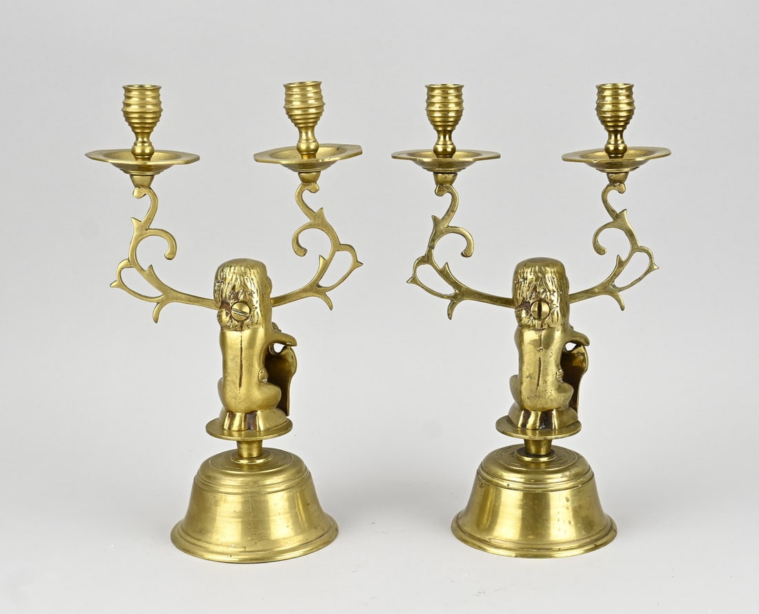 2 Amsterdam candlesticks, 1920 - 2