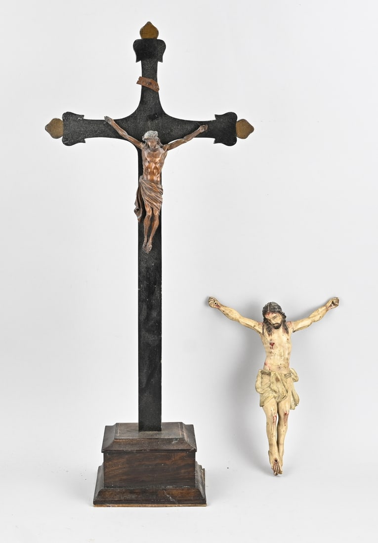 2x Antique Corpus Christi, 34 - 73 cm. (1 of 1)