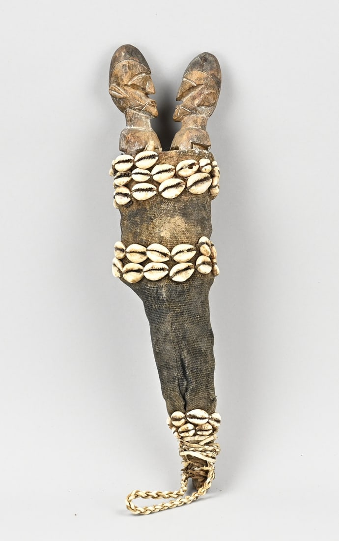Yoruba twin figure in holder (1 of 2)