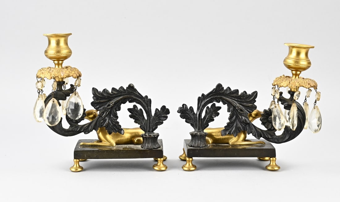 2x Candlestick (greyhound) - 2