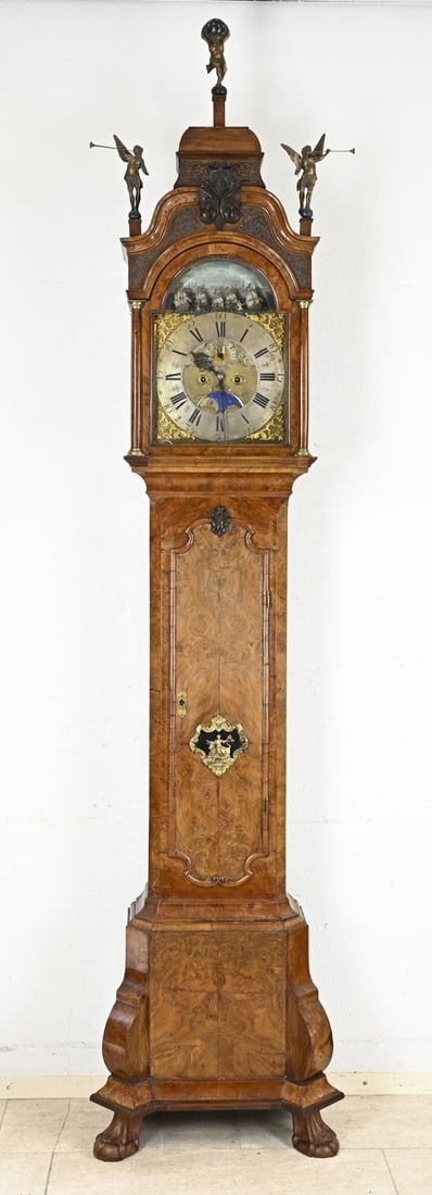 Delft grandfather clock, (Philippus Fouache), H 285 cm. (1 of 3)