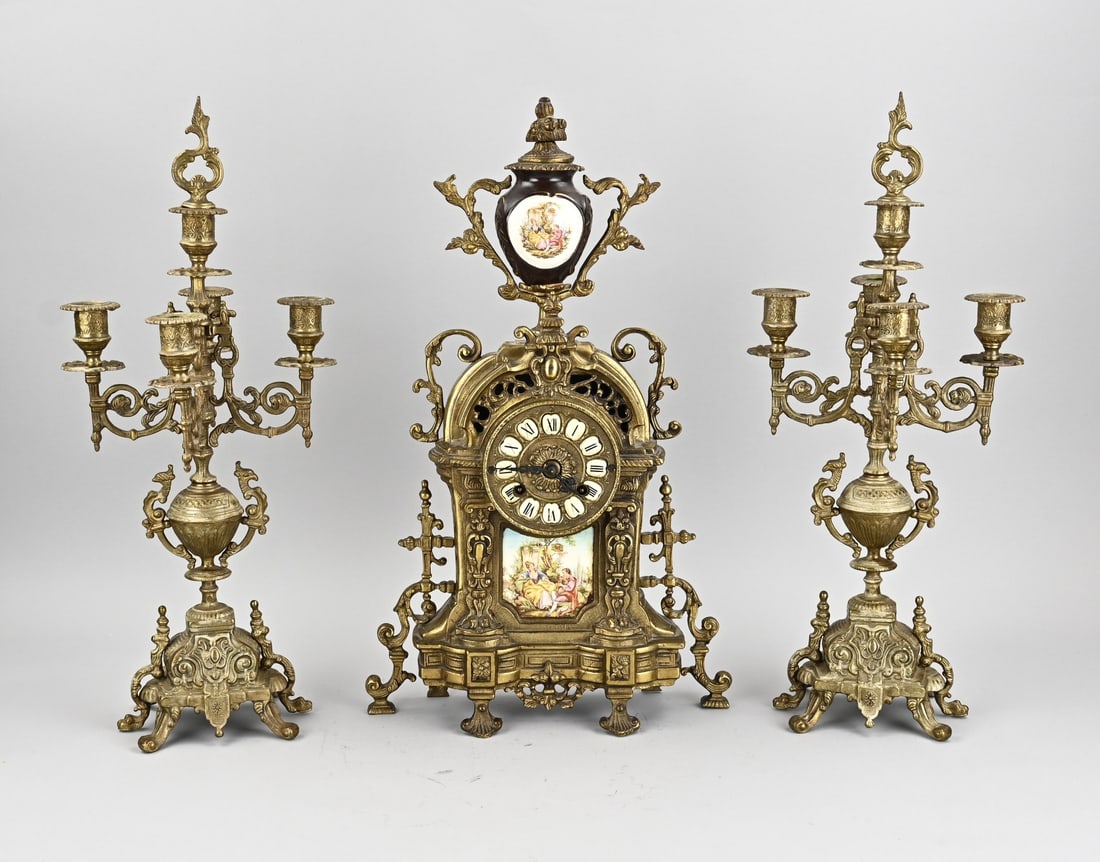 3-piece Italian clock set, H 52 cm. (1 of 1)