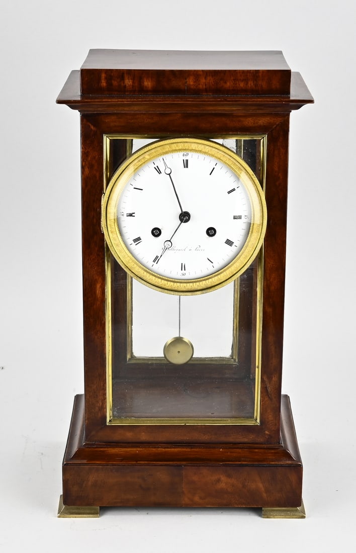 French table clock, H 42 cm. (1 of 2)