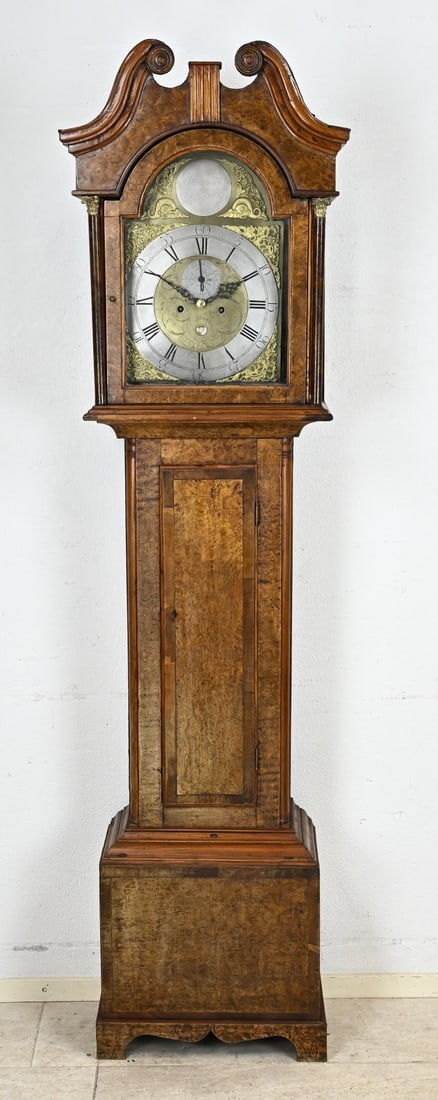 English grandfather clock, H 215 cm. (1 of 2)
